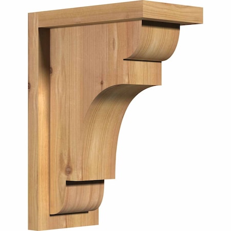 Ekena Millwork New Brighton Smooth Corbel w/Backplate, Western Red Cedar, 5 1/2"W x 10"D x 14"H COR06X10X14NEB01SWR